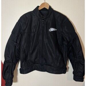 First Gear Women's Black Motorcycle Jacket - Size Medium